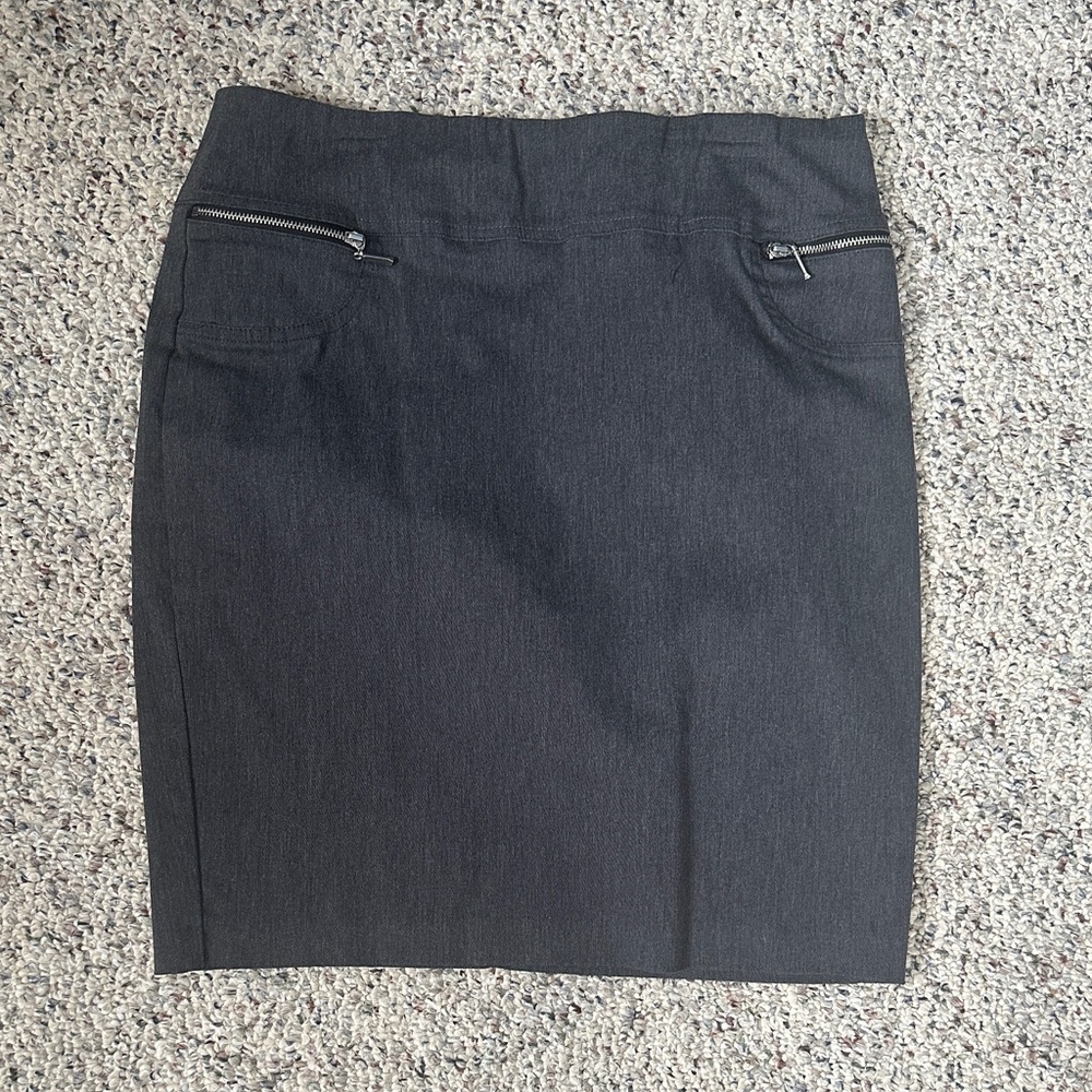 Joe Benbasset (Joe B) Charcoal Pencil Skirt size XL Grey length 19.5”